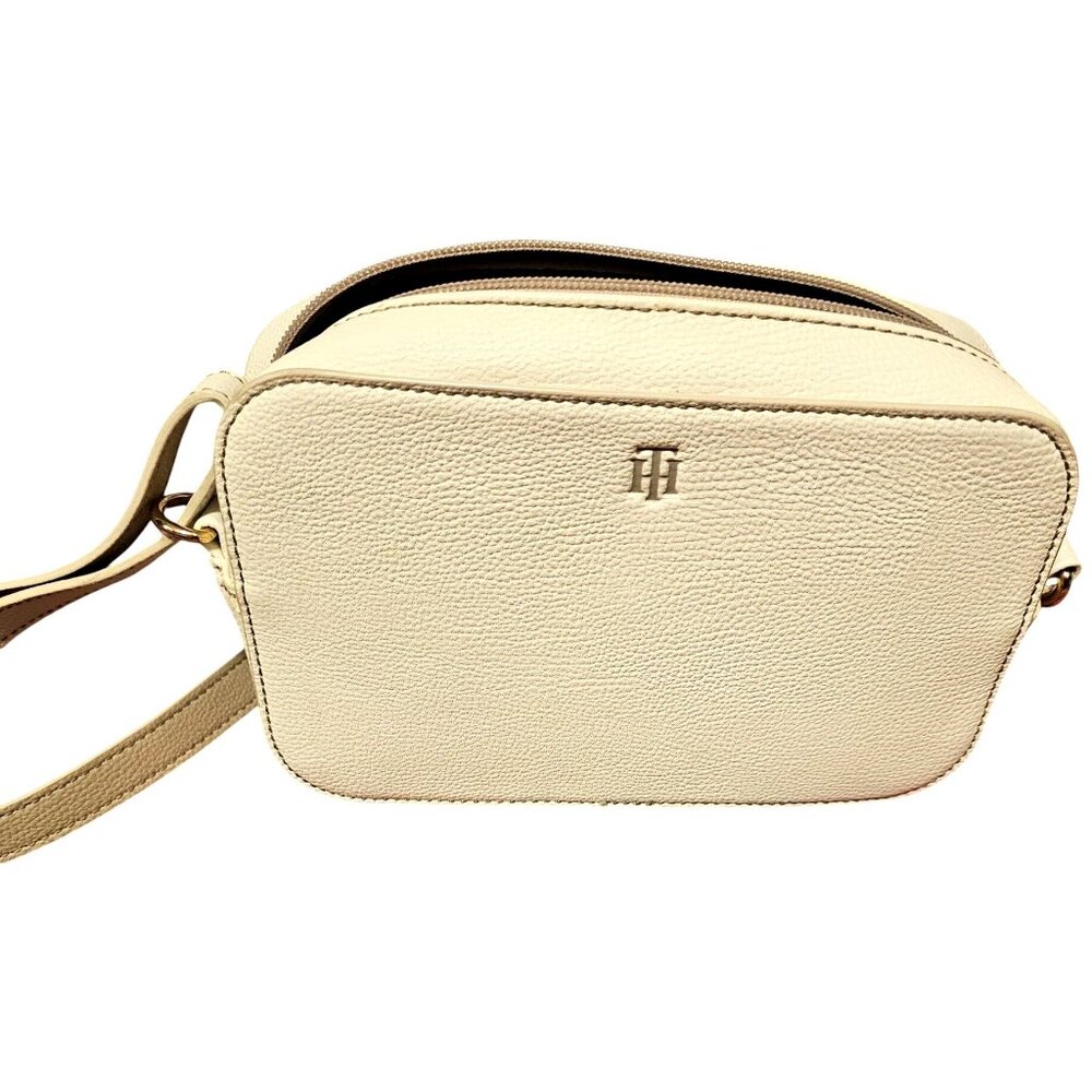 Tommy Hilfiger White Crossbody Bag With Adjustable Strap